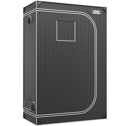 2x4 Grow Tent, 122 x 61 x 183 cm, High Reflective 2000D Mylar Hydroponic Growing Tent with Observation Window, Tool Bag and Floor Tray for Indoor Plants Growing