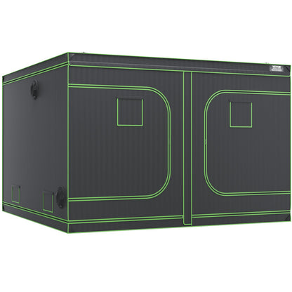 10x10 odlingstält, 120'' x 120'' x 80'', högreflekterande 600D Mylar hydroponiskt odlingstält med observationsfönster, verktygsväska och golvbricka för odling av inomhusväxter